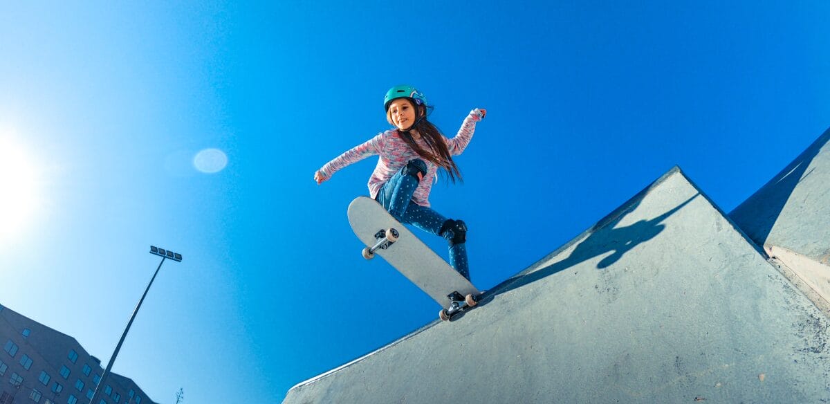 Student skateing