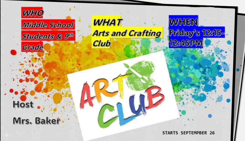 Art club banner